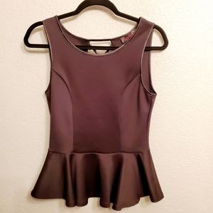 Body central Criss cross scuba peplum top